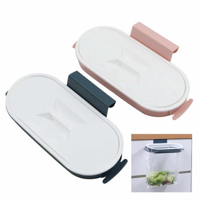 Hangende afvalzakhouder - Opbergrek tas - Keuken organiseren - Ruimtebesparend ontwerp - 2 stuks - Roze en blauw