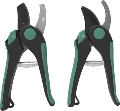 Killogood Tuingereedschap set 2 stuks tuingereedschap van metaal tuingereedschap met snoeischaar groen+zwart
