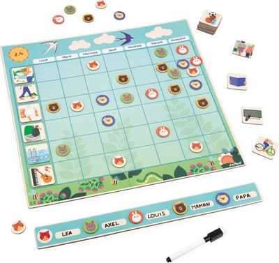 Janod - Magneetbord - Weekplanning leren