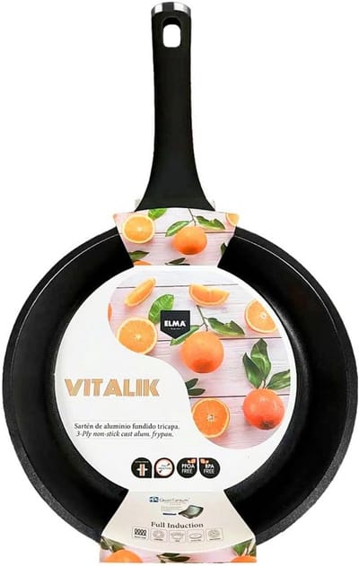 Gegoten Aluminium Koekenpan met Antiaanbaklaag - Geschikt voor Alle Warmtebronnen, Inclusief Inductie