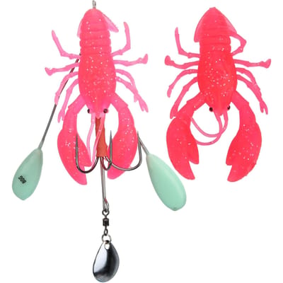 Appât artificiel simulation grand homard écrevisse leurre pêche au lancer en mer profonde équipement rose