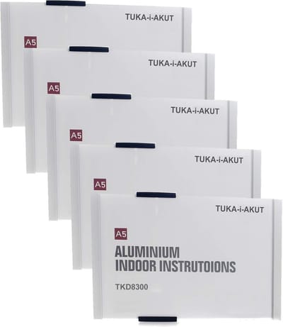 Deurbord A5 Liggend Aluminium en Acryl Afdekking Montageset voor Schroeven of Plakken