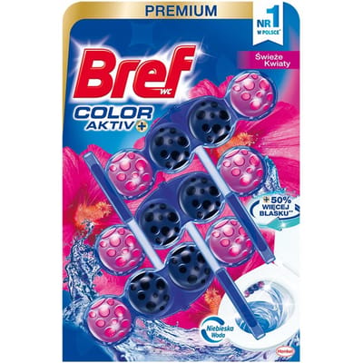 Bref Support de Toilette Fleurs Fraîches, 3 x 50 g