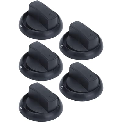 5 stuks Universele Gasfornuis Knop Plastic Gasfornuis Bedieningsknop Vervangingsonderdelen voor Familie black