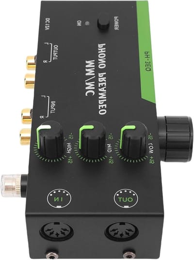 Phono Voorversterker - Stereo Fonograaf - Muziek Luisteren - MM MC Modus - Mini Stereo - Aluminium