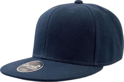 Atlantis Kinderen/Kinderen Flat Visor 6 Panel Snap Back Cap (Marine)
