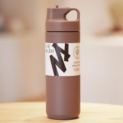 550ml Roestvrij Staal met Rietje Koffie Thermosfles Draagbaar Buiten Sport Houdt Koud en Warm Hoge Capaciteit Thermosbeker 550ml