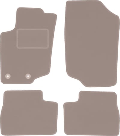 Beige veloursmatten voor: Peugeot 207 SW, stationwagen, hatchback (2006-2012)