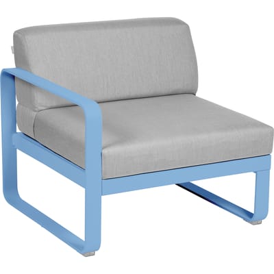 Fermob BELLEVIE Fauteuil Module links - E1 Maya blauw - 79 Flanelgrijs