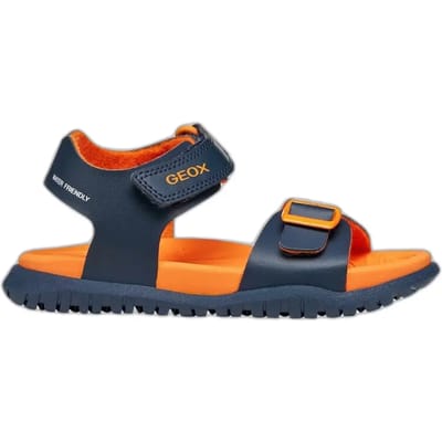 GEOX SANDAL FUSBETTO TIENERS Sandalen - MARINEBLAUW/ORANJE - Maat 27