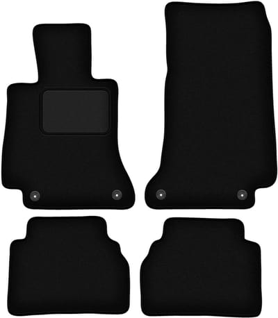 Zwarte veloursmatten voor: Mercedes E W213 sedan, stationwagen, liftback, coupé (2015-)