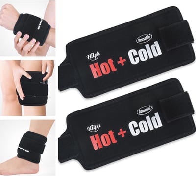 Koelpads voor Blessures - Koud en Warm Kompres, 2 Stuks, Gel Koelkussen met Klittenbandsluiting