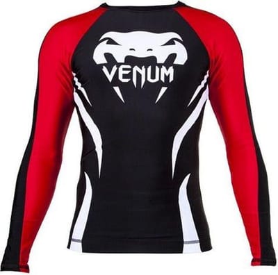 Venum Electron 2.0 Rash Guard Zwart Lange Mouwen