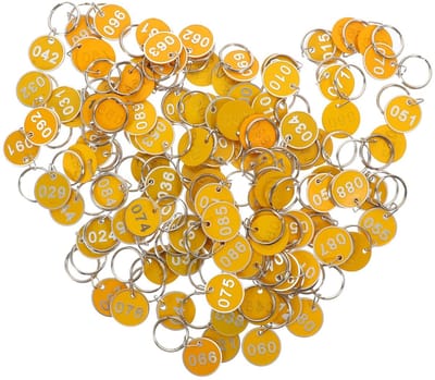 Dailygoods- Sleutelhanger Genummerd - 10 Stuks - Roestvrijstalen Tags - Aluminiumlegering - Waterdicht - Handige Opslaglabels - Label