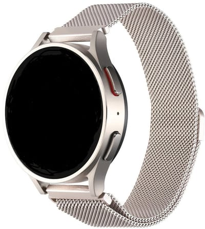 Strap-it Smartwatch bandje 18mm - Milanese band geschikt voor Huawei Watch GT 5 Pro - 42mm / GT 5 - 41mm / GT 4 - 41mm / Fossil Gen 5e - 42mm / Gen 6 - 42mm - Withings ScanWatch 2 - 38mm / ScanWatch Light / Steel HR - 36mm (sterrenlicht)