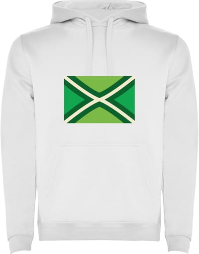 Witte hoodie met de Vlag van de Achterhoek - Strak - Maat M