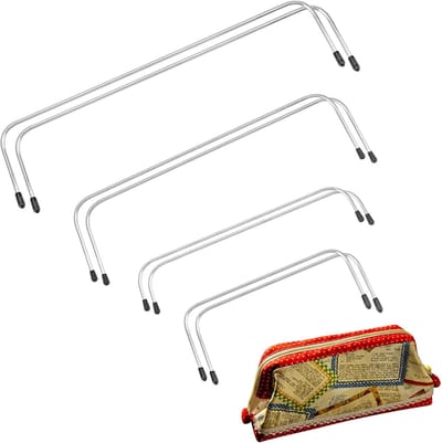 Interne draadframes voor tassen in 4 maten, roestvrijstalen portemonneeframes en U-vormige handvatten voor rugzakken en lunchtassen, 15/20/25 cm