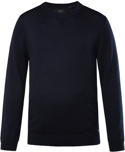 JP 1880 - Heren - Trui FLEXNAMIC® MerinoTouch - Navy blauw - Maat 3XL