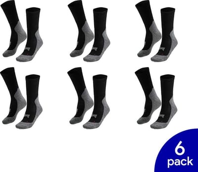 Xtreme - 6-Pack - Wandelsokken - Coolmax® Ventilatie - Anti-Blaar - Heren / Dames - zwart - 35-38 - 122781000