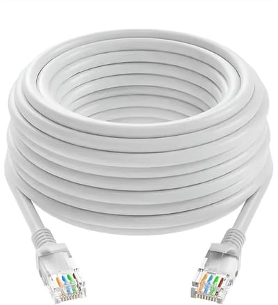 Nereb - RJ45 Netwerkkabel Cat 6 – Internetkabel – 1 meter – 1000 Mbps – Ethernet LAN Kabel – CCA – Wit