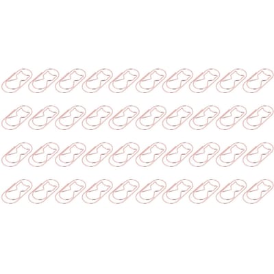 4 Doos Schattige Kat Paperclip Leuke Vorm Verzilverd Oppervlak Paperklem Bladwijzer Clips Draad Bladwijzer voor rosé gouden kleur