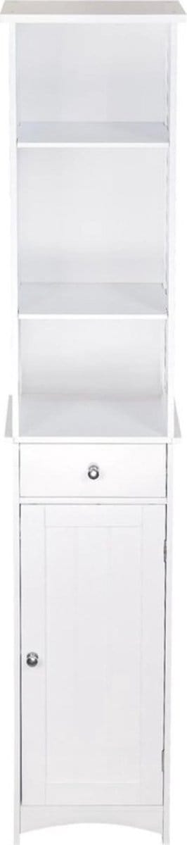 Luxe Badkamerkast – Kolomkast – Vrijstaand – Badkamer Meubel – Hoogwaardig Materiaal – Extra Opbergruimte – Klassiek Design – Wit