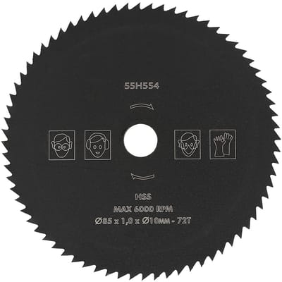 Dailygoods- Cirkelzaagblad 85 mm x 10 mm - 72 Tanden - HSS Snijwielen - Voor Houtbewerking - Voor PVC/Plastic/Aluminium - Duurzaam en Efficiënt - Zaagblad