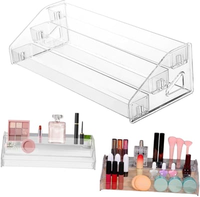 Displaystandaard - cosmeticarek - transparant acryl schap - badge opbergrek - nagellak organizer - kan worden gebruikt om badges, insignes, etherische oliën, nagellak, glazen, kaarten, cosmetica op te bergen (3 lagen - 22*13*8,5cm)