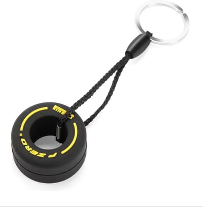 Scoby - Sleutelhanger - F1 Fan / Formule 1 Fan - P-Zero Raceband - F1 - Geel Medium Band
