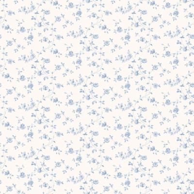 Noordwand Miniatures 2 Behang G67887 Kleine Blauwe Bloementjes – Fijn Bloemen Behang – Blauw Wit – Landelijke Stijl