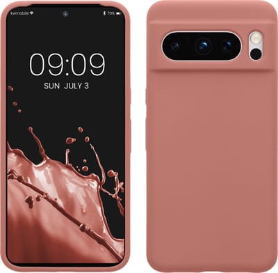 kwmobile telefoonhoesje geschikt voor Google Pixel 8 Pro - Hoesje met siliconen coating - Smartphone case in winter roze