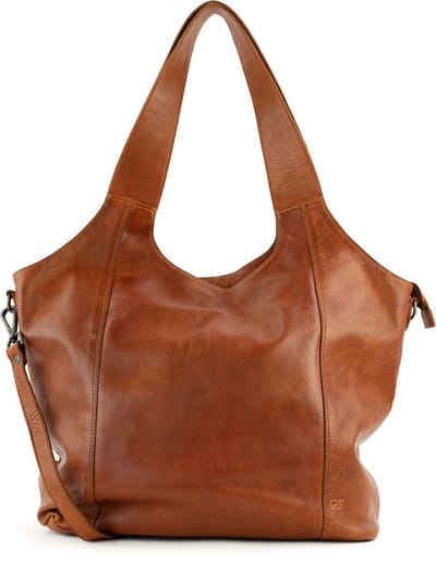 Bear Design Aurora Leren Shopper Schoudertas Handtas - Cognac