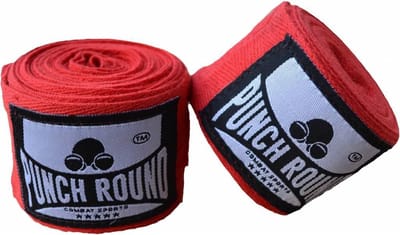 Punch Round™ HQ Bandage Rood Hand Wraps No Stretch 400 cm
