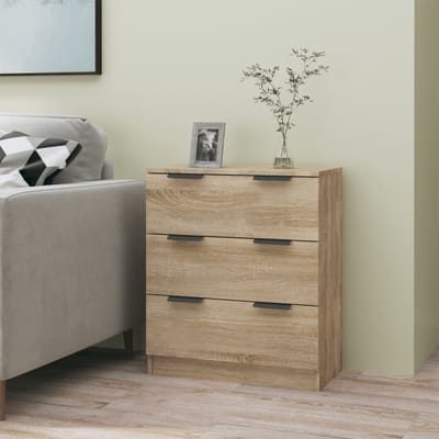 vidaXL - Dressoir - 60x30x70 - cm - bewerkt - hout - sonoma - eikenkleurig
