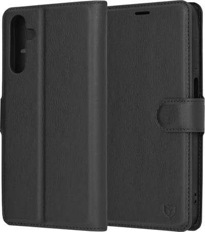Hoesje geschikt voor Samsung Galaxy A15 4G/5G - Techsuit Leather Folio Book Wallet Case - Zwart