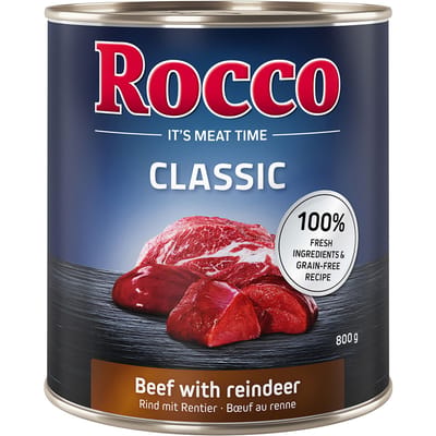 Voordeelpakket Rocco Classic 12 x 800 g Hondenvoer - Rund met Rendier
