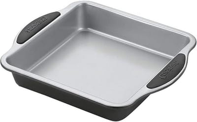 Bakvorm Vierkant - Taartvorm - Cakes Bakken - Antiaanbaklaag - 23x28x5 cm - Zilver