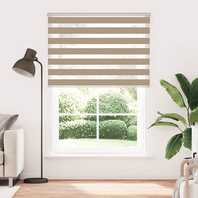 vidaXL - Zebra - Blind - 165x200 - cm - stofbreedte - 160,9 - cm - polyester - zandbruin