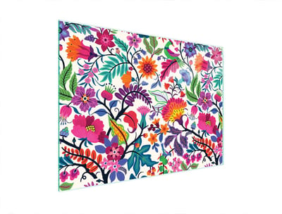 TMK ArtDeko - Snijplank - 40x30 cm - Kleurvolle Bloemenprint - Veilige Randen