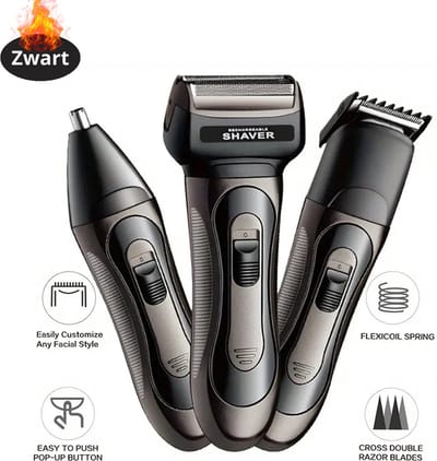 Nivard Tondeuse - Bodygroomer Mannen - Scheerapparaat - Baardtrimmer - Zwart