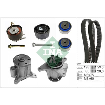 Schaeffler Ina Waterpomp + distributieriem set PowerGrip® INA 530 0764 31