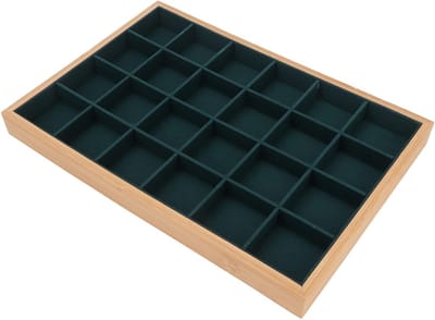 Sieradenopbergdoos met 24 Compartimenten van Hout voor Kettingen, Armbanden en Accessoires