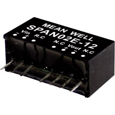 MEAN WELL SPAN02B-03 DC/DC-convertermodule 500 mA 2 W Aantal uitgangen: 1 x Inhoud 1 stuk(s)