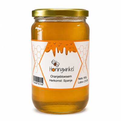 Oranjebloesem honing 900g Spanje Honingwinkel (vloeibaar)