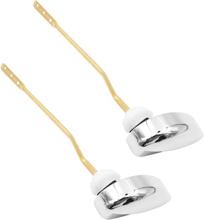 2-Pack Universele Zijmontage Toilet Handle Tank Spoelhevel Vervangingshandgreep voor de meeste Zijmontage Toiletten - Duurzaam en Eenvoudig te Installeren