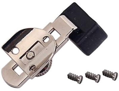 Dailygoods- Duimrest Verstelbaar - Zwarte Kaartbeschermer - Schroeven - Zilver - Comfortabel - Duurzaam Metaal - Klarinetaccessoire