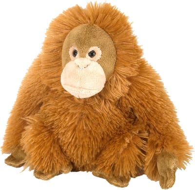 Wild Republic Pluche Orang Oetan knuffel - oranje - 20 cm - apen knuffel
