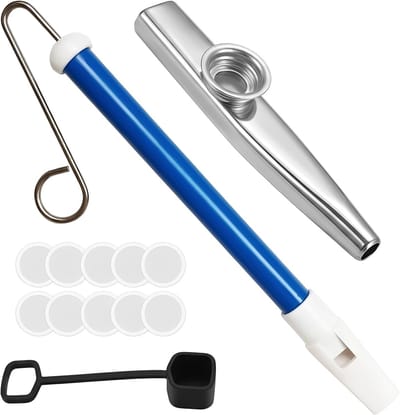 Metalen Kazoo - Muziek Instrument - Muziek Maken - Gladde Afwerking - 2 Stuks - Metaal