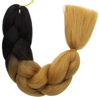 Haarsoires Imitatiehaar - Jumbo Braids 60cm - Hairextensions - Bruin zwart - Braiding Hair - Vlechthaar - Vlechtextentions