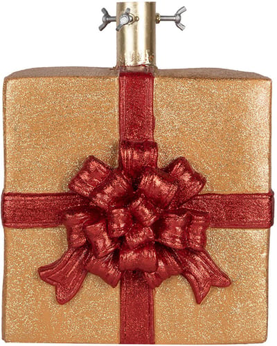 Clayre & Eef Kerstboom Standaard Cadeau 26x25x32 cm Goudkleurig Keramisch materiaal